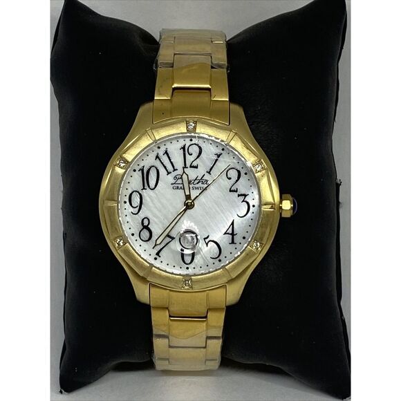 Bertha Grand Jaclyn MOP 316L Women's Stainless Steel Analog Quartz Watch XR183 - Picture 3 of 12